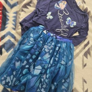 Gymboree Purple and Blue Butterfly Matching Set